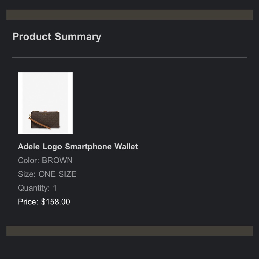 Brown Micheal Kors purse and wallet set - Picture 4 of 5